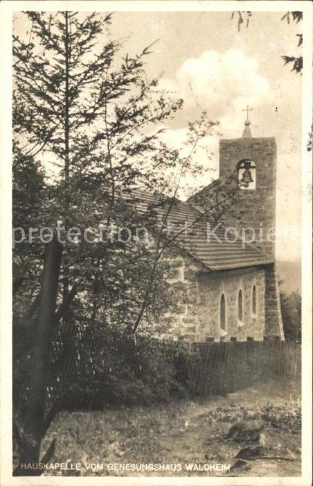 Oberdachstetten Hauskapelle Genesungsheim Waldheim Bahnpost