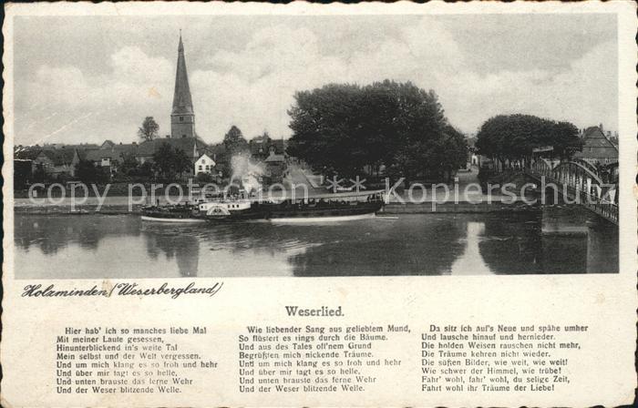 Holzminden Weser Dampfer Weserlied