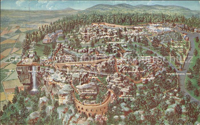 Chattanooga Tennessee Rock City Atop Lookout Mountain