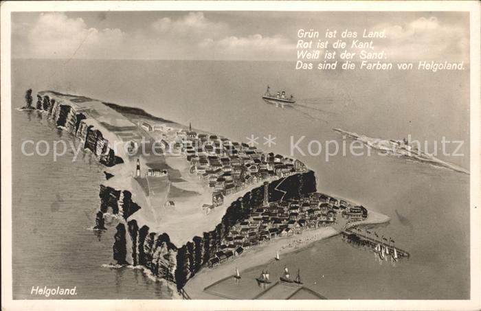 HELGOLAND Insel Schleswig-Holstein Nach einer Zeichnung von R Vorhoelter