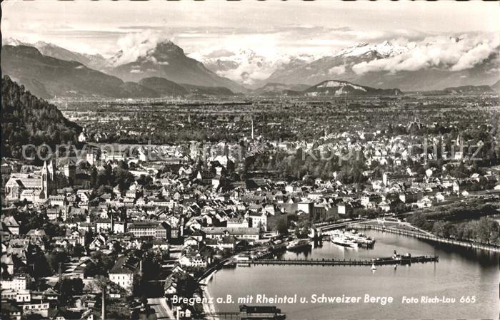 Bregenz Vorarlberg Rheintal Schweizer Berge