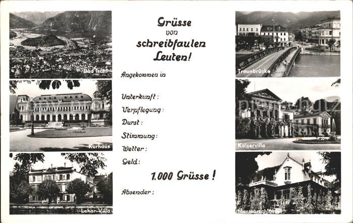 Bad Ischl Salzkammergut Kurhaus Lehar Villa Traunbruecke Kalservilla Marmorschlo