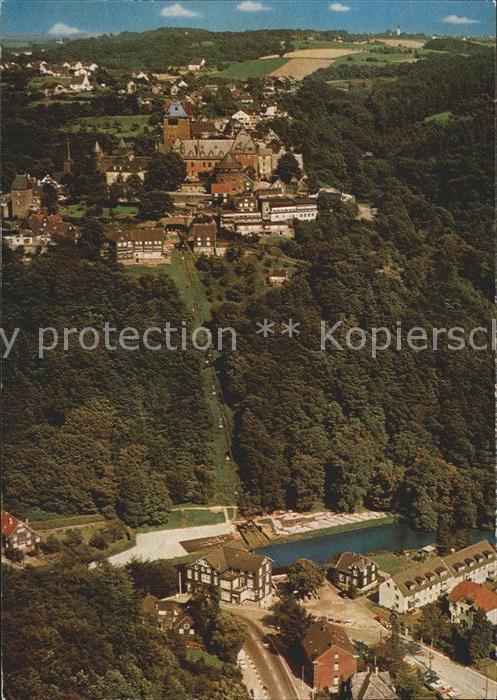 Burg Wupper Fliegeraufnahme Schloss Seilbahn Unterburg
