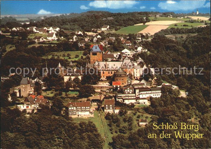 Schloss Burg Wupper Fliegeraufnahme