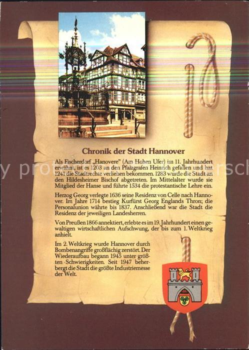 HANNOVER  CITY Chronik Holzmarkt Oskar Winter Brunnen