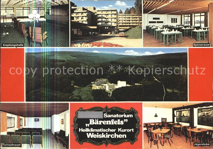 Weiskirchen Saar Sanatorium Baerenfels Jaegerstube Speiseraum Fliegeraufnahme