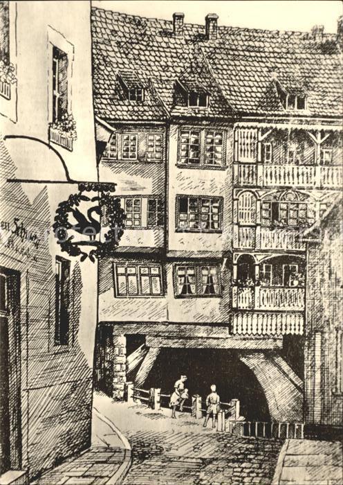 ERFURT  CITY HO Weinstube Alter Schwan Kraemer Bruecke