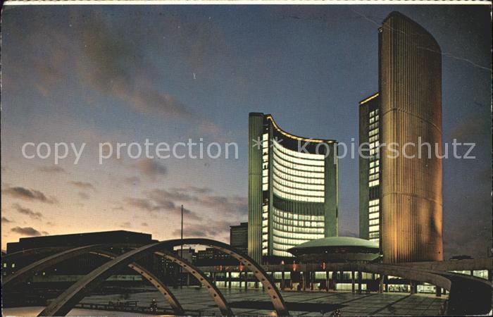 Toronto Canada New City Hall illuminated Skyscraper