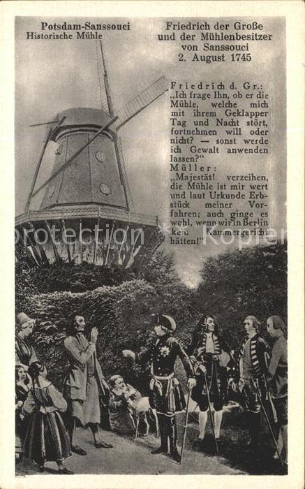 Potsdam Park Sanssouci Historische Muehle Friedrich der Grosse 1745