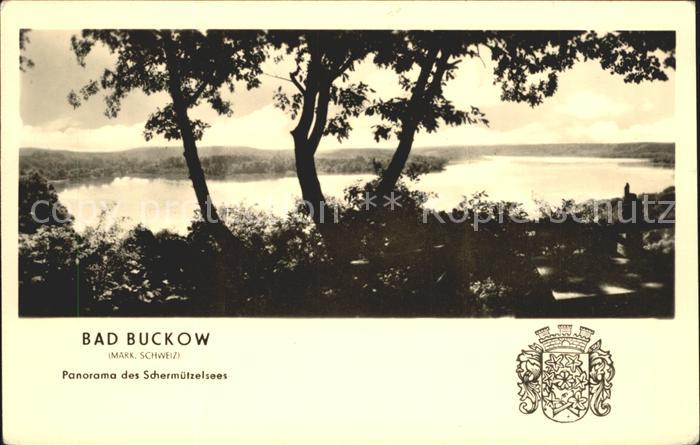 Bad Buckow Maerkische Schweiz Panorama Schermuetzelsee Wappen
