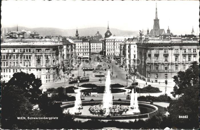 Wien Schwarzenbergplatz Springbrunnen