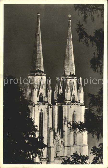 Marburg Lahn Elisabeth Kirche bei Festbeleuchtung