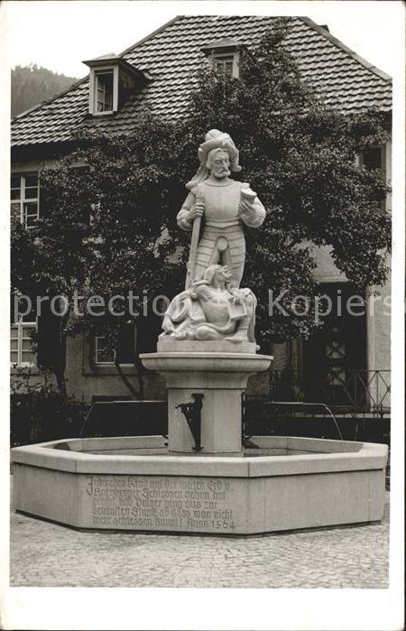 Hornberg Schwarzwald Stadtbrunnen von Hugo Knittel Hornberger Schiessen