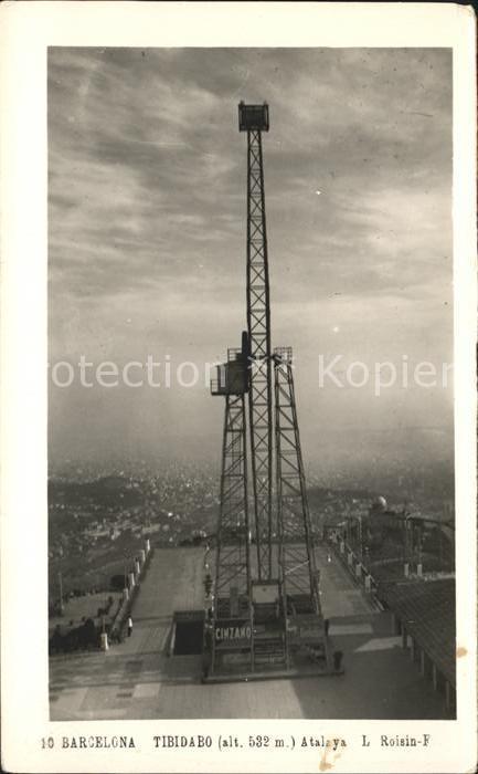 Barcelona Cataluna Tibidabo Berg Turm