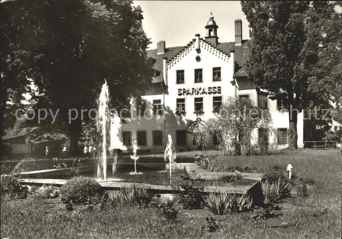 Falkenstein Vogtland Schloss Springbrunnen Sparkasse