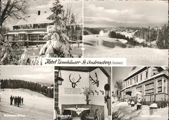 St Andreasberg Harz Hotel Tannhaeuser Skipiste Wintersportplatz Winterpanorama