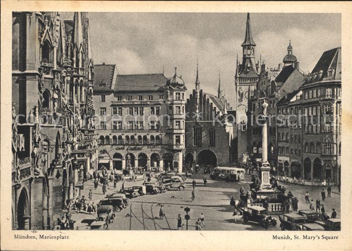 Muenchen Bayern Marienplatz Mariensaeule