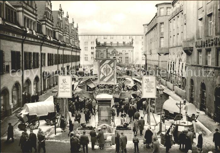 LEIPZIG Sachsen Historische Messe um 1820 auf dem Naschmarkt Jubilaeumsmesse 196