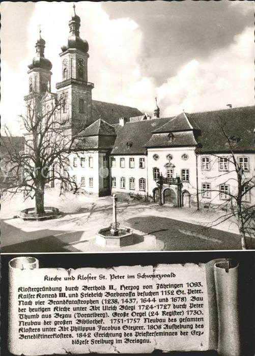 St Peter Schwarzwald Kirche und Kloster Geschichte