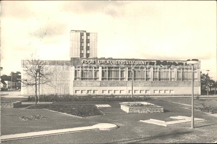 Binz Ruegen Haus Arkona FDGB Urlauberrestaurant Ruegen