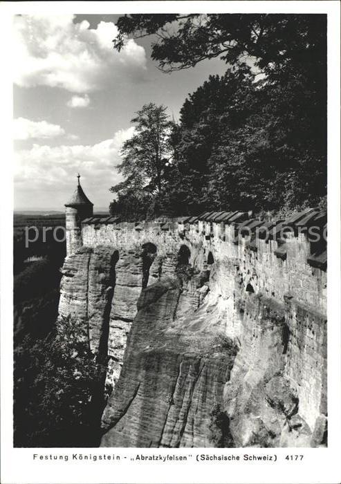 Koenigstein Saechsische Schweiz Festung Abratzkyfelsen