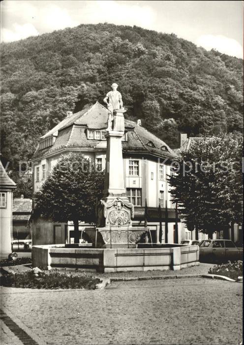 Suhl Thueringer Wald Waffenschmied Brunnen Denkmal Statue