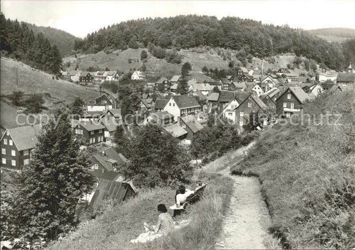 Fehrenbach Thueringer Wald Gesamtansicht Wanderweg