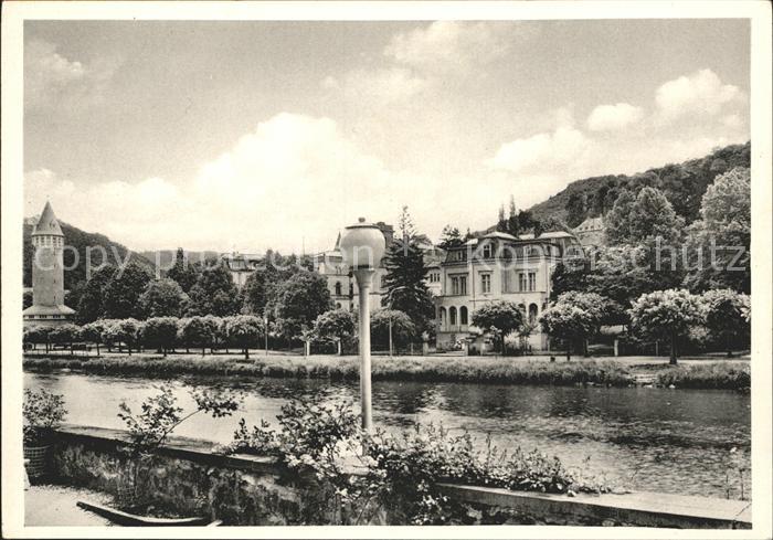 Bad Ems Haus Eckstein Uferpartie an der Lahn