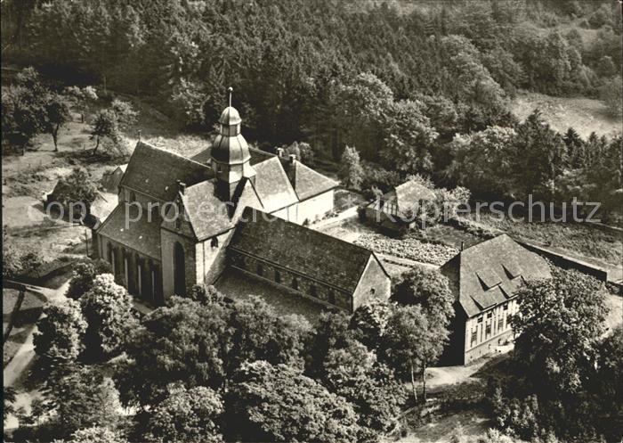 Amelungsborn Kirche des Klosters 12. Jhdt. Fliegeraufnahme