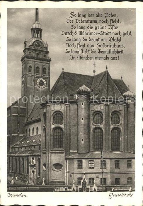 Muenchen Bayern Peterskirche Gedicht