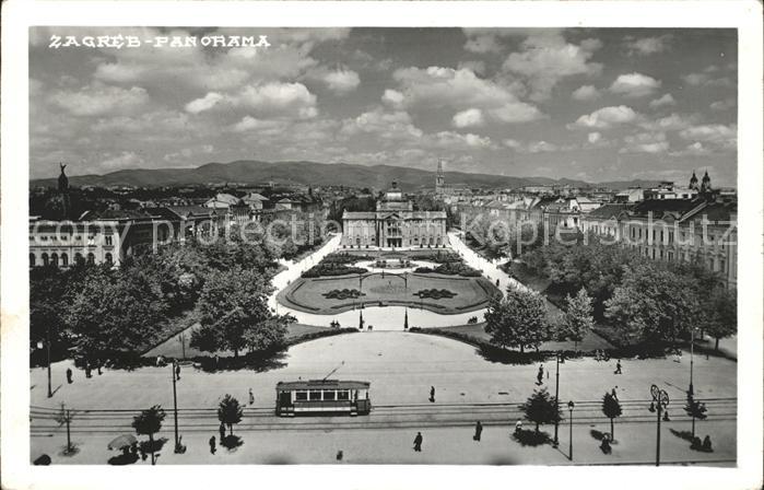Zagreb Panorama Strassenbahn Schloss
