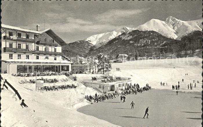 Seefeld Tirol Cafe Wetterstein Eislaufbahn Wintersportplatz Reitherspitze Karwen