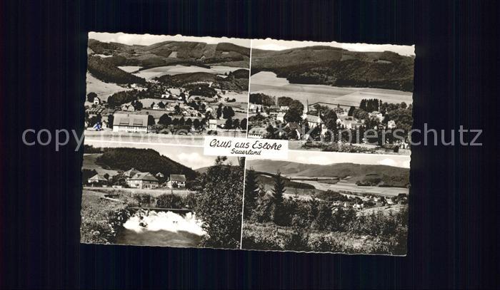 Eslohe Sauerland Teilansichten Panorama Luftkurort