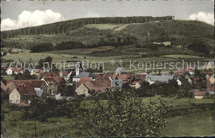 Rommerode Ortsansicht mit Kirche Hirschberg
