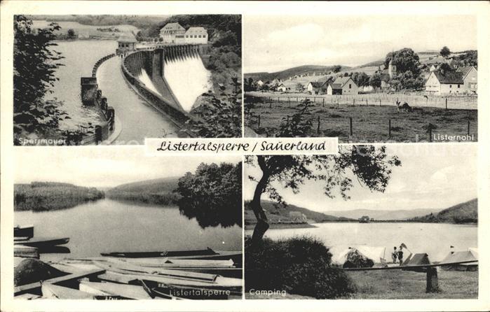 Listertalsperre Sperrmauer Listernohl Camping Stausee