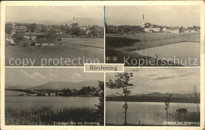 Riedering Gesamtansicht Tinninger See Simssee Alpenpanorama