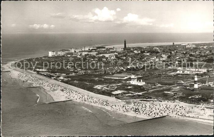 BORKUM Nordseebad Niedersachsen Nordseeheilbad Fliegeraufnahme