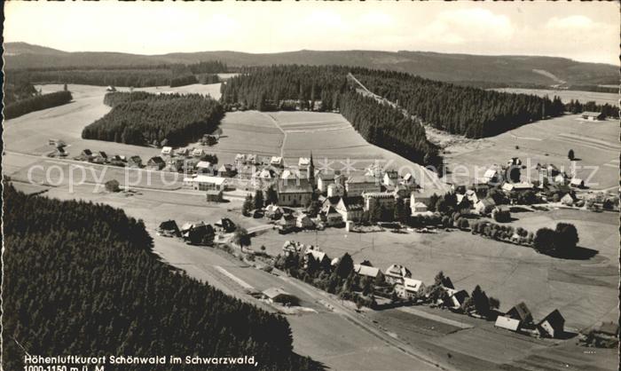 Schoenwald Schwarzwald Hoehenluftkurort Fliegeraufnahme