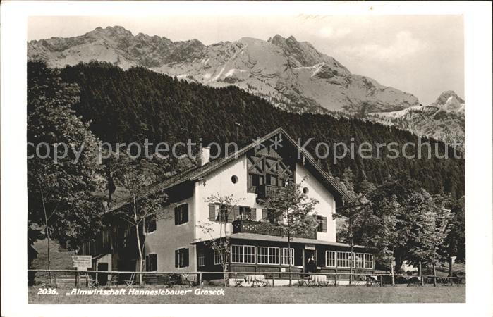 GARMISCH-PARTENKIRCHEN Bayern Almwirtschaft Hanneslebauer Graseck Alpen
