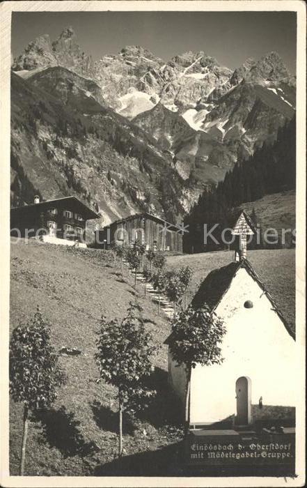 Einoedsbach Kapelle Maedelegabel Gruppe Allgaeuer Alpen