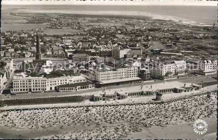 BORKUM Nordseebad Niedersachsen Nordseebad Fliegeraufnahme