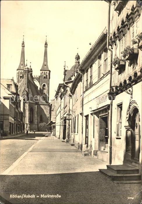 Koethen Anhalt Marktstrasse Kirche