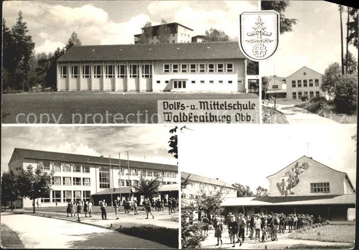 Waldkraiburg Volksschule Mittelschule Wappen