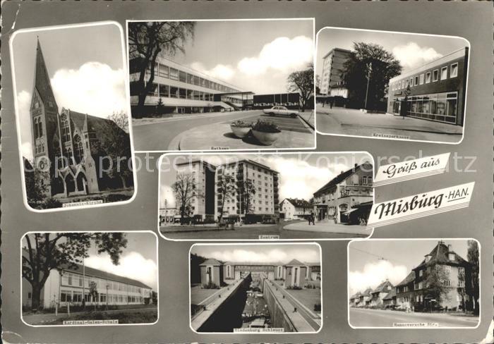 Misburg-Anderten Kirche Rathaus Sparkasse Hannoversche Strasse Hindenburg Schleu