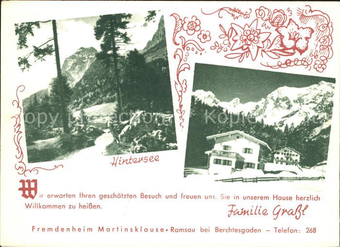 Ramsau Berchtesgaden Fremdenheim Martinsklause Hintersee Alpen