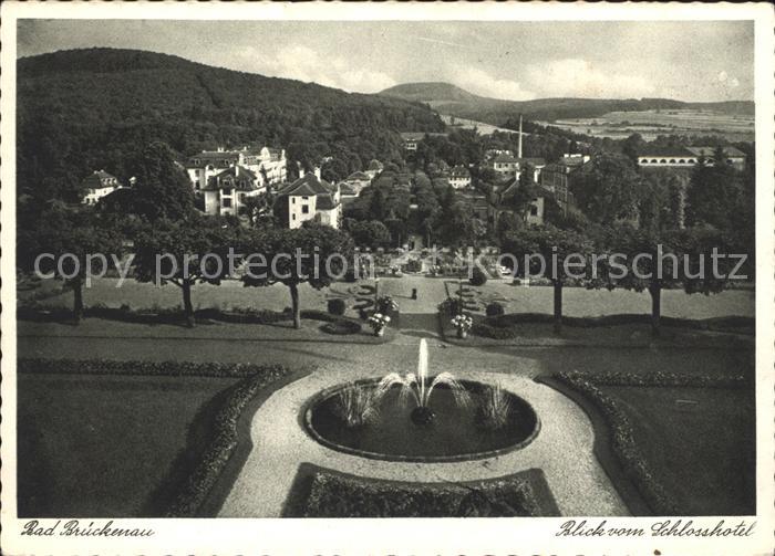 Bad Brueckenau Blick vom Schlosshotel Brunnen
