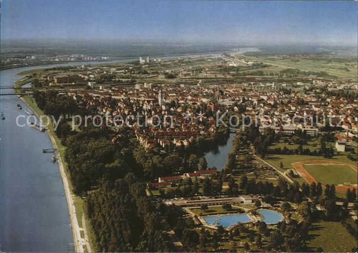 Kehl Rhein Fliegeraufnahme