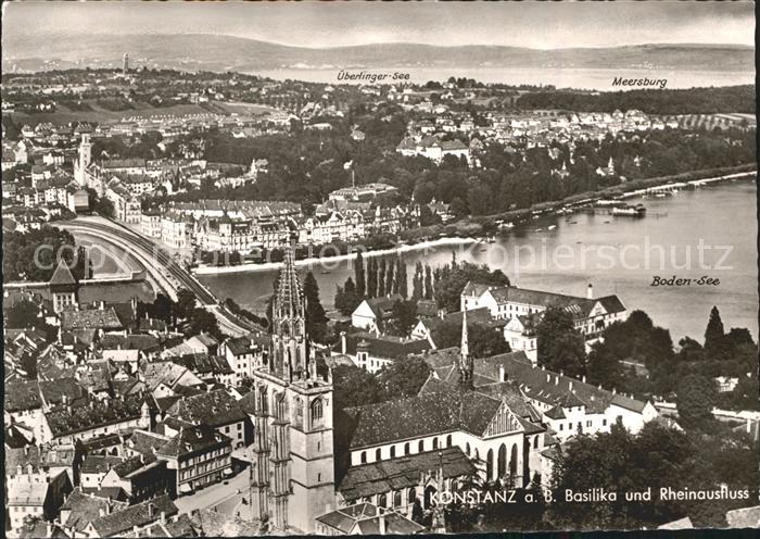Konstanz Bodensee Basilika Rheinausfluss Meersburg ueberlinger See