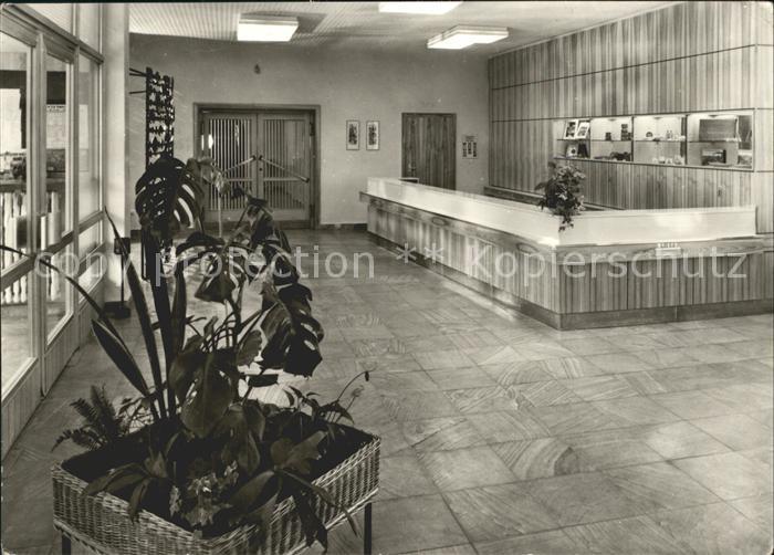 Tabarz FDGB Erholungsheim Theo Neubauer Empfangshalle