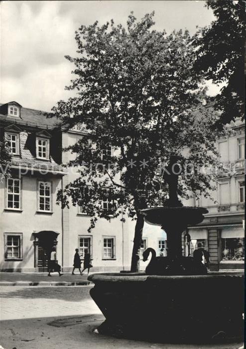 Weimar Thueringen Schillerhaus Gaensebrunnen